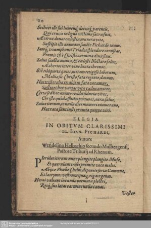 Elegia In Obitum