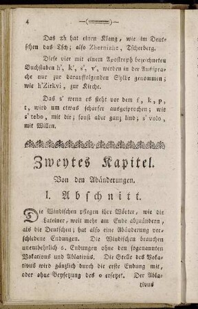 Zweytes Kapitel. Von den Abänderungen.