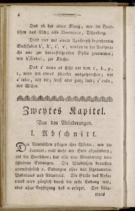 Zweytes Kapitel. Von den Abänderungen.
