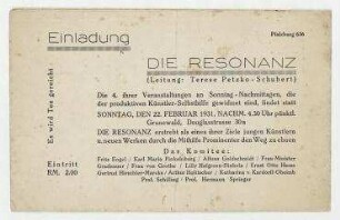 Die Resonanz. Berlin