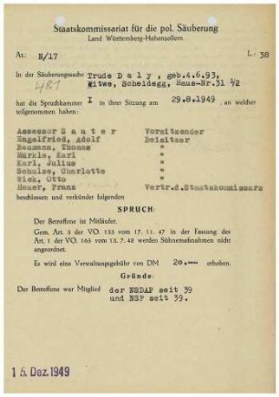 Daly, Trude