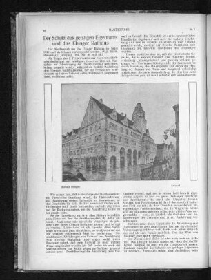 Der Schutz des geistigen Eigentums und das Ebinger Rathaus