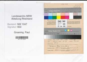 Entnazifizierung Paul Groening , geb. 27.07.1901 (Stellmacher)
