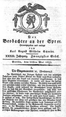 20. Stueck, 20. Mai 1833