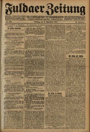 Ausgabe vom Montag, den 08. November 1915.