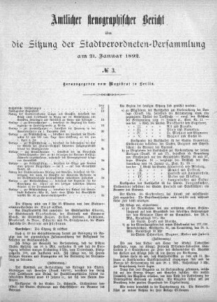 No. 3, 21. Januar 1892