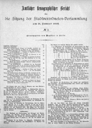 No. 3, 21. Januar 1892