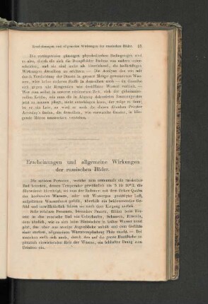 Erscheinungen und allgemeine Wirkungen der russischen Bäder.