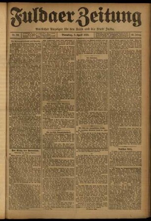 Ausgabe vom Dienstag, den 05. April 1921.