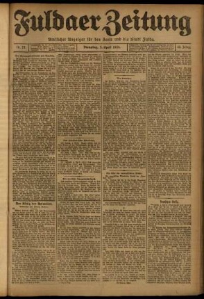 Ausgabe vom Dienstag, den 05. April 1921.