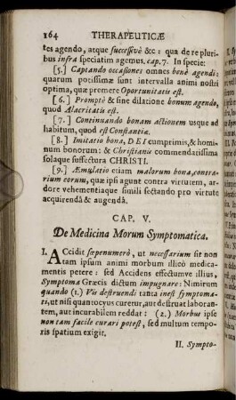Cap. V. De Medicina Morum Symptomatica