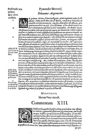 Commentum XIII.