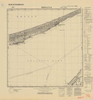 1682 Kahlberg-Liep, Meßtischblatt (4cm - Karte)