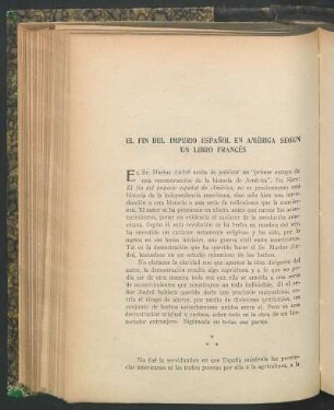 El fin del imperio español en América segun un libro francés