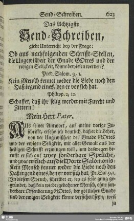 Das Achtzigste Send-Schreiben