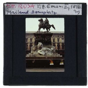 Mailand, Rosa, Denkmal Vittorio Emanuele II