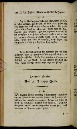 Zweytes Kapitel. Von der Trappen-Jagd.