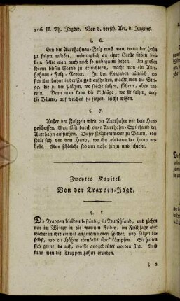 Zweytes Kapitel. Von der Trappen-Jagd.