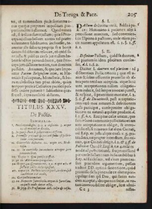 Titulus XXXV. De Pactis.