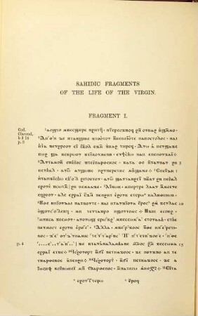 Coptic apocryphal gospels : translations together with the texts of some of them