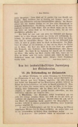 Von der landwirtschaftlichen Ausnutzung der Ödländereien
