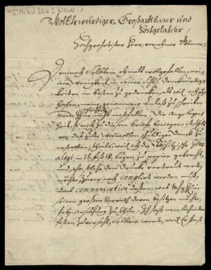 Brief von Georg Wende an Friedrich Lucae