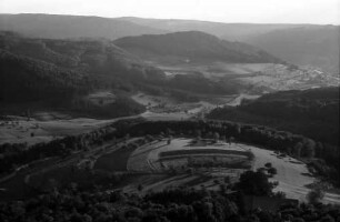 Geroldseck: Burg Geroldseck; Landschaft von der Burg; Hintergrund Schuttertal