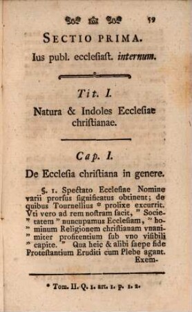 Bedae Aschenbrenner Benedictini Oberaltacensis Elementa Praelectionum canonicarum, 2. Ius ecclesiasticum publicum exponens