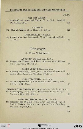 Zeichnungen (Nr. 174-182)