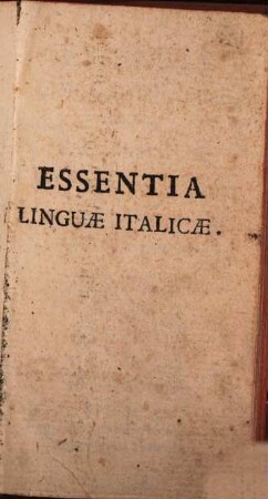 Essentia linguae Italicae moderne Romanae