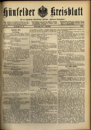 Ausgabe vom Donnerstag, den 04. November 1915.