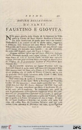 Della Chiesa de' Santi Faustino e Giovita
