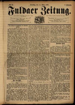 Ausgabe vom Dienstag, den 11. März 1890.