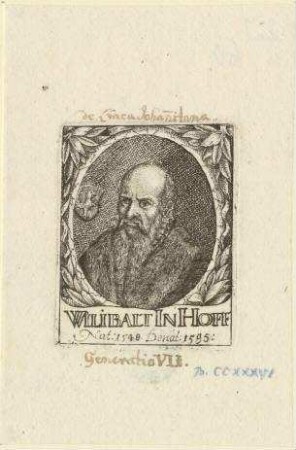 Willibald (II.) Imhoff; geb. 1548; gest. 1595
