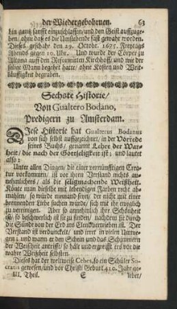 Sechste Historie/ Von Gualtero Bodano ...