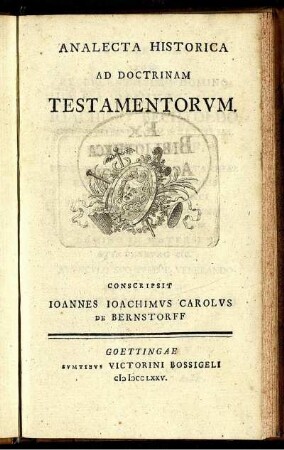 Analecta Historica Ad Doctrinam Testamentorum
