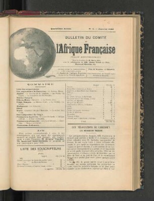 No. 1. Janvier
