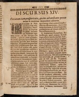 171-183, Discursus XIV. Peccatum tam prosperitates, quam adversitates peccatorum in materiam damnationis convertit.