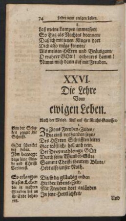 XXVI. Die Lehre Vom ewigen Leben