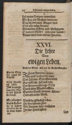 XXVI. Die Lehre Vom ewigen Leben