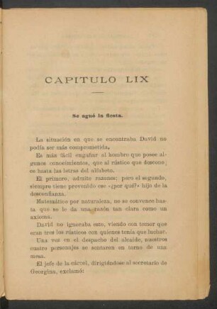 Capítulo LIX - Se aguó la fiesta.