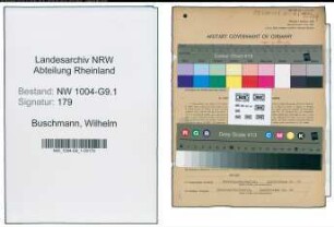 Entnazifizierung Wilhelm Buschmann , geb. 29.11.1911 (Baufuehrer)