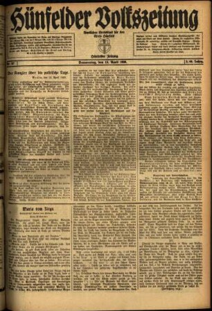 Ausgabe vom Donnerstag, den 15. April 1920.
