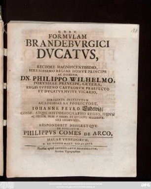 Formvlam Brandebvrgici Dvcatvs
