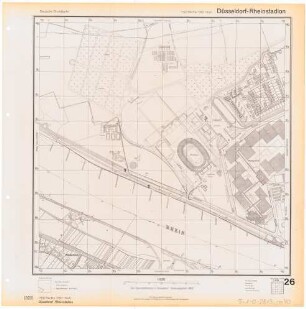 Deutsche Grundkarte, Blatt Düsseldorf Rheinstadion, 1952