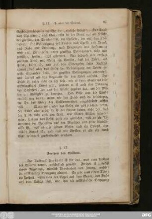 §. 17. Freiheit des Willens.