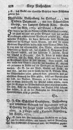 Physikalische Beschreibung der Erdkugel.