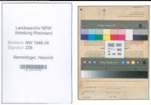 Entnazifizierung Heinrich Remmlinger , geb. 22.01.1897 (Arzt)