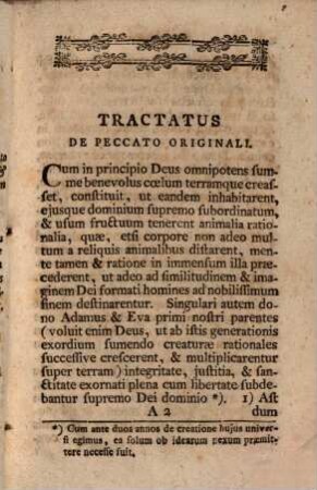 Asserta quaedam ex tractatibus theologicis de peccato originali