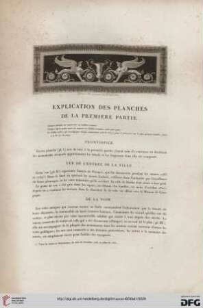Explications de Planches de la première partie